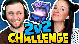 HUSBAND vs WIFE 2v2 CLASH ROYALE Silly Decks [upl. by Attennot]