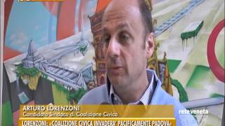 TG PADOVA 09032017  LORENZONI «COALIZIONE CIVICA INVADERA’ PACIFICAMENTE PADOVA» [upl. by Nesnar]