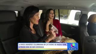 Paulina Vega Miss Universo en un recorrido con Despierta América por New York  Univisión [upl. by Elleivap]