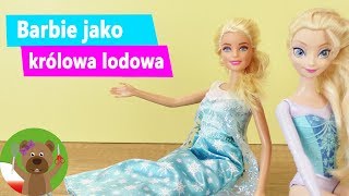 DIY Barbie przebiera się za Elsę z Krainy Lodu  Moda dla lalek [upl. by Badr]