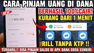 RESMI OJK ✅️ CARA PINJAM SALDO DANA  CARA PINJAM UANG DI DANA TANPA KTP [upl. by Kyl665]