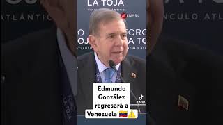 Edmundo González Urutia regresa a Venezuela venezuelalibre nicolasmaduro venezuela edmundo usa [upl. by Campman]