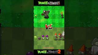 Pvz Vs Pvz 2  Doom Shroom Scaredy Shroom Peashooter Plant Team vs Team Gargantuar Zombies shorts [upl. by Puduns603]