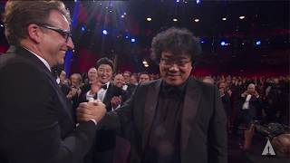 Bong Joon Ho wins Best Director  92nd Oscars 2020 [upl. by Karlis637]