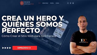 Cómo Diseñar la Sección Hero y Quiénes Somos en tu Página Web [upl. by Alidus]