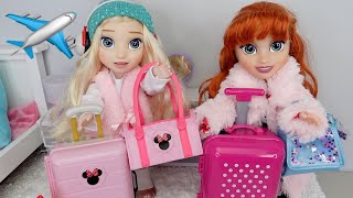 Elsa and Anna toddlers Packing for Disney Vacation ✈️ [upl. by Gnuhp]