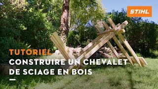 Comment construire un chevalet de sciage en bois   Project bricolage et DIY STIHL [upl. by Derwon]