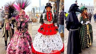 19 Carnival in VENICE 2024 STREET FASHION OF VENICE in the past… [upl. by Adim]