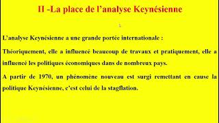 Chapitre 4 Le modèle Keynésien  approche macroéconomique [upl. by Eyar]