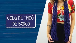 CACHECOL DE BRAÇO EM TRICÔ  INICIANTES [upl. by Vil]