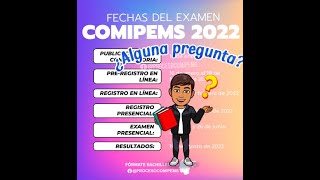 COMIPEMS 2022 FECHAS DEL EXAMEN [upl. by Alym12]