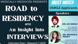 Residency Interviews Approach amp Road to Research [upl. by Adne978]