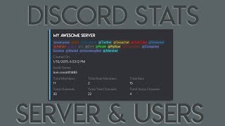 Discord Bot  Basic amp Advanced Server amp Member Stats [upl. by Ongineb]