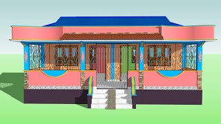 tin set roofing beautiful house design  tin set house  NorthEast टाइप पर टिन से 2bhk घर का डिजाइन [upl. by Kelli806]