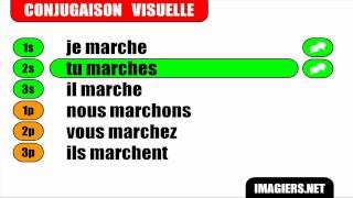 Conjugaison  Indicatif Présent  Verbe  Marcher [upl. by Nileuqaj]