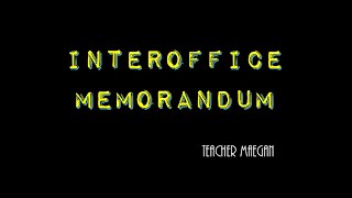 Interoffice Memo in a 5minute Discussion [upl. by Ylrebma]