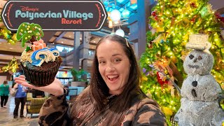 Disneys Polynesian Resort HOLIDAY TOUR  Festive FOOD amp SNOW At DISNEY WORLD [upl. by Etaner358]