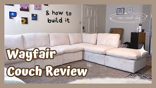 I bought a couch from Wayfair PRIYEN MODULAR SECTIONAL 6 PIECE  Wayfair couch review amp building it [upl. by Anirav684]