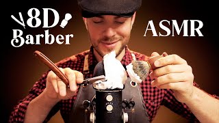 ASMR 8D Barbershop  360° Haircut amp Shaving Triggers for Sleep and Tingles Ultra Realistic [upl. by Nyllaf]