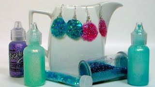 DIY Glitter Glue Earrings [upl. by Janette]