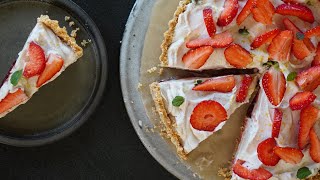 Cette tarte aux fraises sans cuisson est canon et facile [upl. by Vittoria]