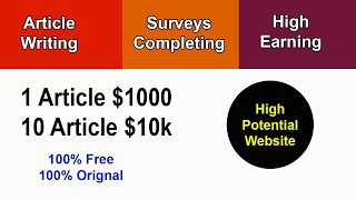 Article Writing  1 Article 1000  Writing Articles Jobs in Pakistan  Earn by Writing Articles [upl. by Annovahs]