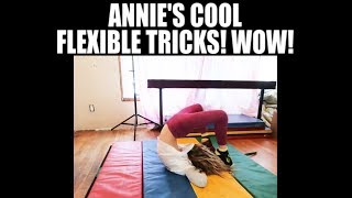 ANNIE THE GYMNAST SHOWS OFF SOME COOL FLEXIBLE CONTORTION  STYLE TRICKS 👍 [upl. by Farmelo]