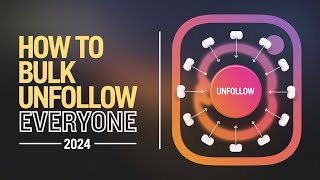 How to Quickly Unfollow Everyone on Instagram at Once 2024  Bulk Unfollow on Instagram [upl. by Baniez63]