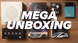 MEGAUNBOXING FiiO JT1 IEM da TOPPING TRN Whitetiger Meze 105 AER Kiwi Ears KE4 e mais [upl. by Seroka]