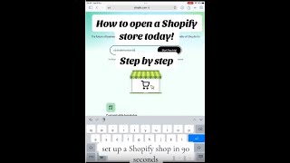 How to open a Shopify Store Today Stepbystep [upl. by Manus]