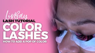 Lash Extensions Tutorial  Color Lash Extensions [upl. by Montford]