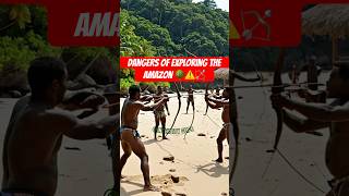 DANGERS OF EXPLORING THE AMAZON 🌳⚠️🏹 amazonjungle tribes scary intrestingfacts [upl. by Johnnie]