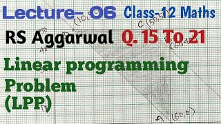 LPP Class 12 Maths RS Aggarwal Solution Exercise 1B [upl. by Acilejna]