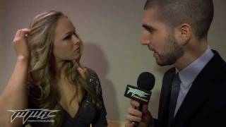 ARIEL HELWANI RONDA ROUSEY smacktalks MIESHA TATE  Classic Interview 2012 [upl. by Drofwarc]