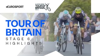 AN ABSOLUTE THRILLER 🔥  Tour of Britain Stage 5 Highlights  Eurosport Cycling [upl. by Nyrad236]