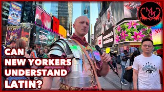 Roman Legionary speaks Latin to New Yorkers — watch their reaction 😳 ⚔️ · Legionarius · [upl. by Rie]