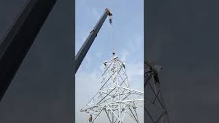 500kv transmission tower Tel8615865523691Email qdmttower163com [upl. by Nolra]