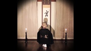 Buddhist Dance  Japanese Dance  Nun dancing Japanese fan dance 「 GENBI 玄微 」by Rihaku 吏珀 [upl. by Mihe822]