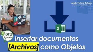 Insertar documentos Archivos como Objetos  Excel Aprende [upl. by Rovit]