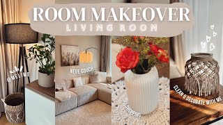 ROOM MAKEOVER 🌺I Mein neues Wohnzimmer 🛋️I Clean amp Decorate with me 💕 [upl. by Budwig]