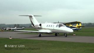 Cessna Citation CJ1  Landing very close taxiing and shut down at MengenHohentengen airport [upl. by Charlena611]