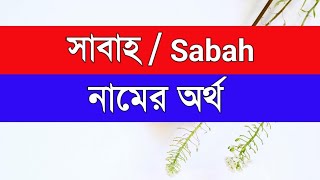 Sabah Namer ortho ki  সাবাহ নামের অর্থ কি [upl. by Hoffer]