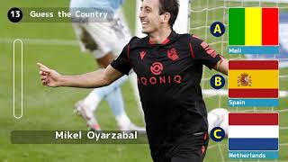 Guess the Country for each Soccer Player  Football quiz 2023 [upl. by Yeoj]