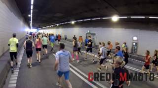 Aalborg Halvmarathon 2016 gennem Limfjordstunnelen [upl. by Zerline]