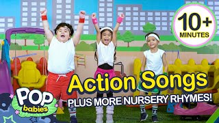 Action Songs  More Nursery Rhymes  Non  Stop Compilation  Pop Babies [upl. by Wahkuna]