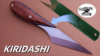 Knife makingHow to Make a Traditional（Kiridashi） Japanese Dagger Using a Saw Blade [upl. by Ardni368]