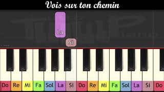 Les Choristes  Vois sur ton chemin Piano très facile pour enfants ou débutants [upl. by Boccaj236]