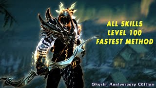 Skyrim All Skills to 100  Super Fast  StepbyStep Guide 2023  Skyrim Anniversary Edition [upl. by Acinok985]