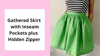 Gathered Skirt with Inseam Pockets Plus Hidden Zipper [upl. by Robby510]