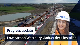 HS2 slides innovative lowcarbon viaduct deck into position [upl. by Lester847]